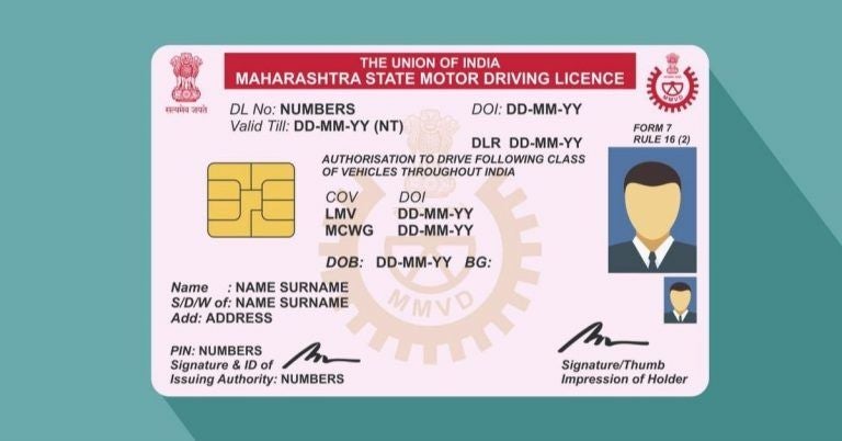 SCDL (Smart Card Driving Licence)  maharashtra motor driving licence