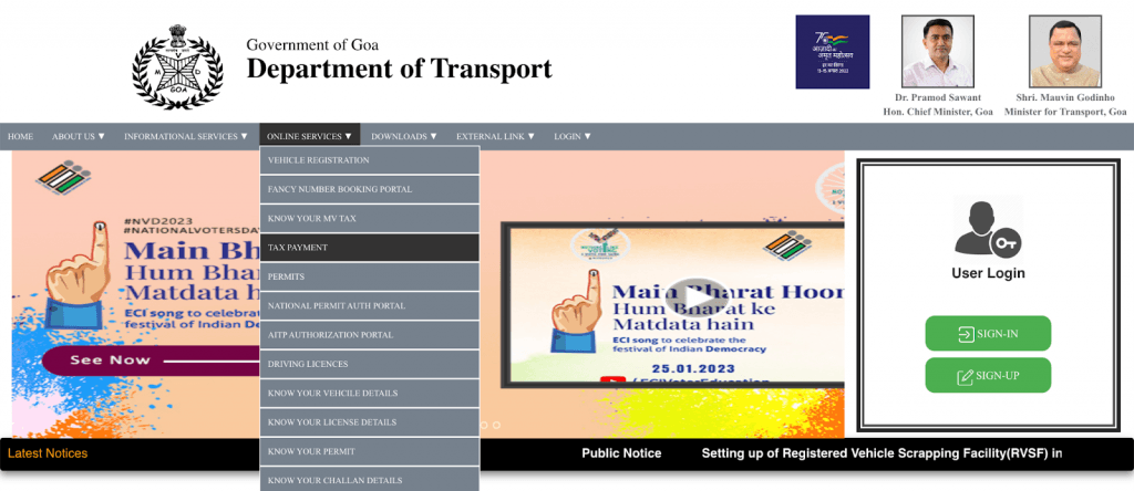 Goa Road Tax Guide