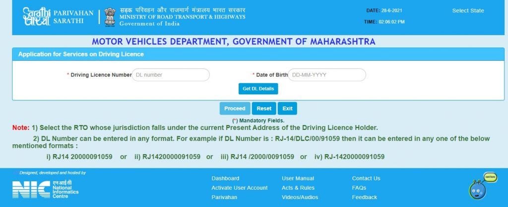 Step 8: Click on “Get DL Details” to check the Driving Licence information