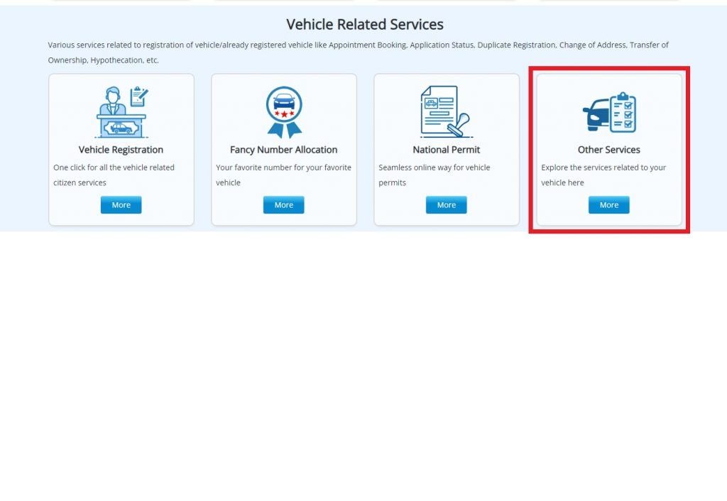 Step 2: Scroll down to the Vehicle Related Services tab