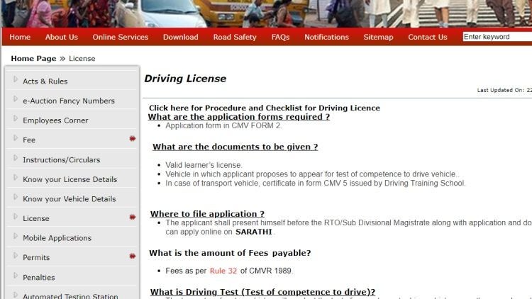 Visit the Himachal Pradesh Regional Transport website and select “Licence” from the main menu