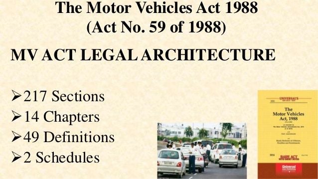 MOTOR VEHICLE ACT 1988